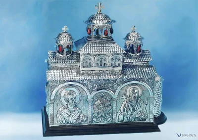 Sterling silver altar tabernacle (ART-EKK-2.1) • Greek orthodox ecclesiastical church utensils