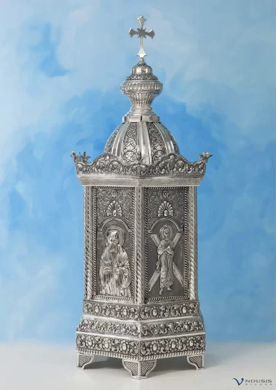 Sterling silver altar tabernacle (ART5-1.3) • Ecclesiastical silver items • Church supplies • Byzantine Art