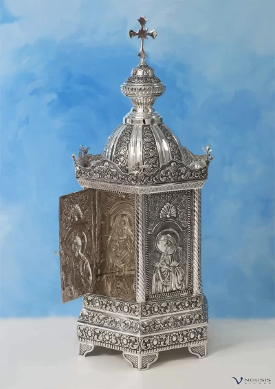 Sterling silver altar tabernacle (ART5-1.4) • Ecclesiastical silver items • Church supplies • Byzantine Art