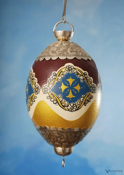 Sterling silver church ostrich egg (AVG-ZOG-1.2) • Ecclesiastical church utensils