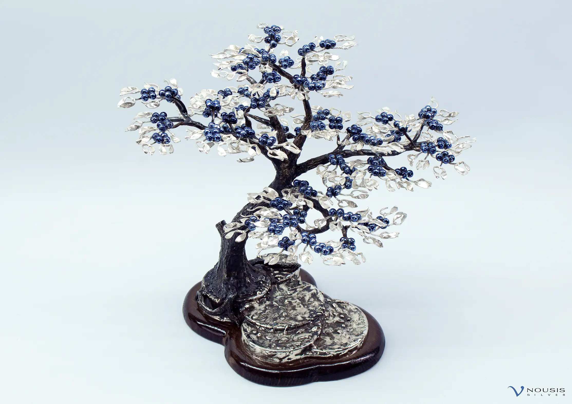 Sterling silver bonsai sculpture. One-off piece (BON-SM-1.1)