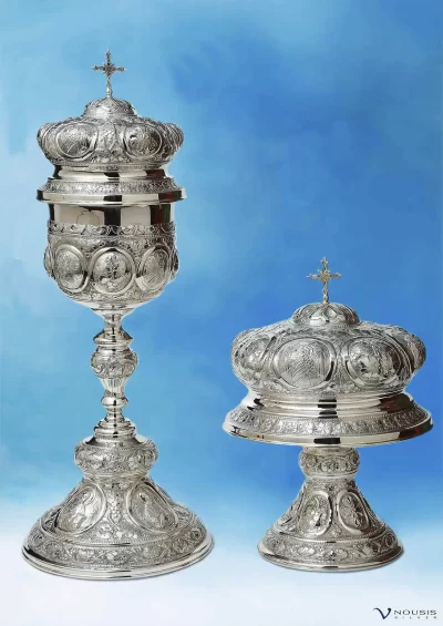 Sterling silver chalices (DIS6-2.1) • Ecclesiastical items • Byzantine Art • Church utensils