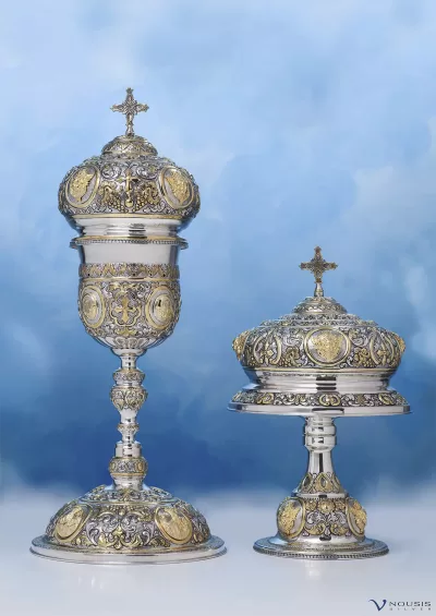 Goldplate sterling silver chalices (DIS7-1.1) • Ecclesiastical liturgical items, Icon, Cross, Chalices, Vigil Lamps • Church supplies