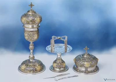 Goldplate sterling silver chalices (DIS7-1.2) • Orthodox Christian ecclesiastical church utensils