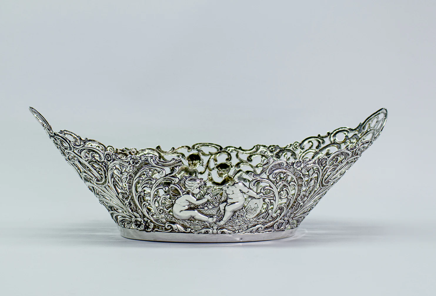 Sterling Silver Basket Restoration Before