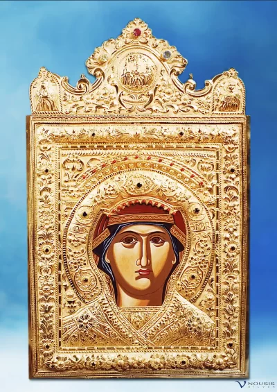 18K Gold icon of Virgin Mary (IKO.P-1.1) • Ecclesiastical silver items, Icon, Cross, Chalices, Lamps • Church supplies