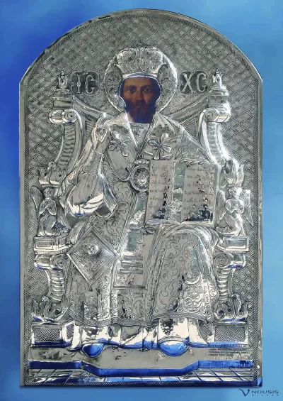 Byzantine sterling silver icon (IKO.X-1.1) • Ecclesiastical silver items, Icon • Byzantine Art • Church supplies