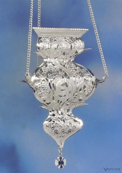 Sterling silver vigil oil lamp (KAN.T1-1.1) • Ecclesiastical church utensils • Liturgical items