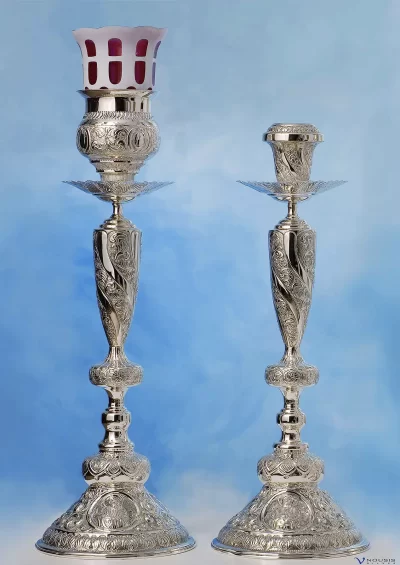 Sterling silver standing vigil lamp (KANT.G-1.1) • Ecclesiastical silver items, Icon, Cross, Chalices, Lamps • Church supplies