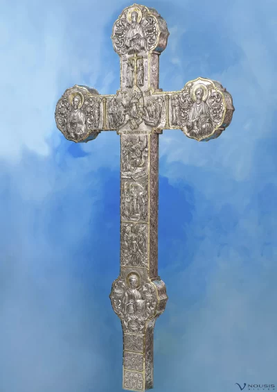 Sterling silver cross (STA-1.4) • Ecclesiastical items, Icon, Cross, Chalices, Lamps • Church utensils