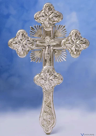 Sterling silver blessing cross (STA.E-4.1) • Ecclesiastical church utensils • Limassol - Cyprus