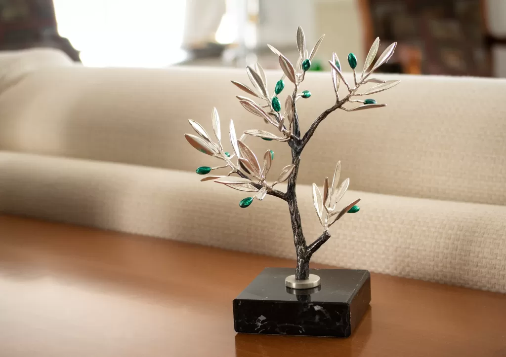 Sterling Silver Olive Tree Sculptures (P-Line S) • Ασημένιες χειροποίητες διακοσμητικές ελιές