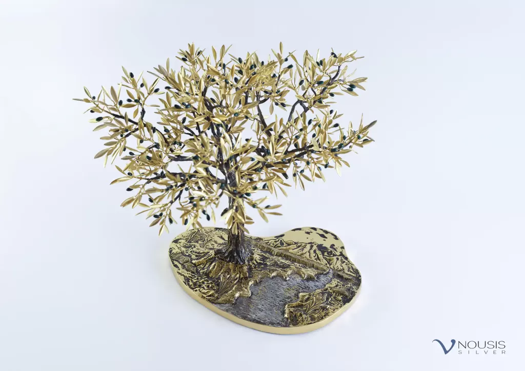 Bronze olive tree sculpture (O-BB-5.3)